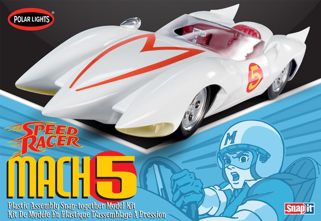 Polar Lights Speed Racer Mach V (Snap) 1/25 Model Kit (Level 2) - Click Image to Close