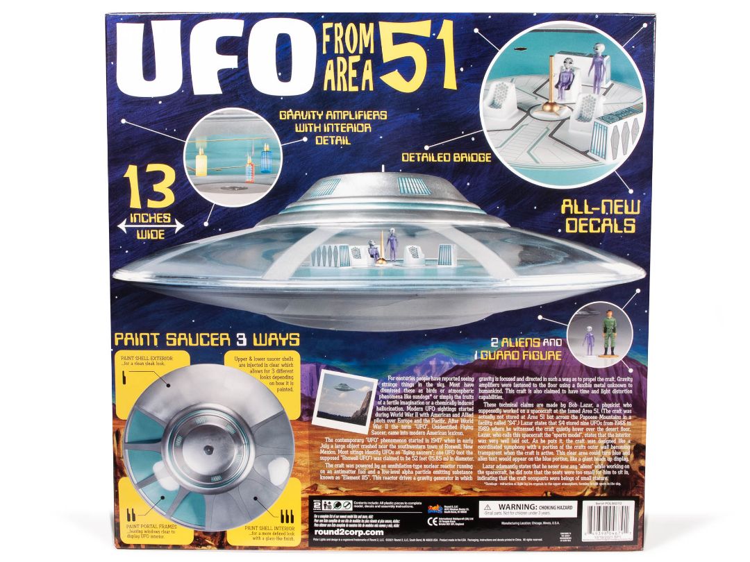 Polar Lights Area 51 UFO 1/48 Model Kit (Level 2) - Click Image to Close