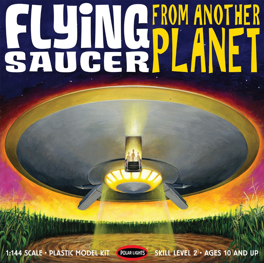 Polar Lights 12" Flying Saucer 1/144 Model Kit (Level 2) - Click Image to Close