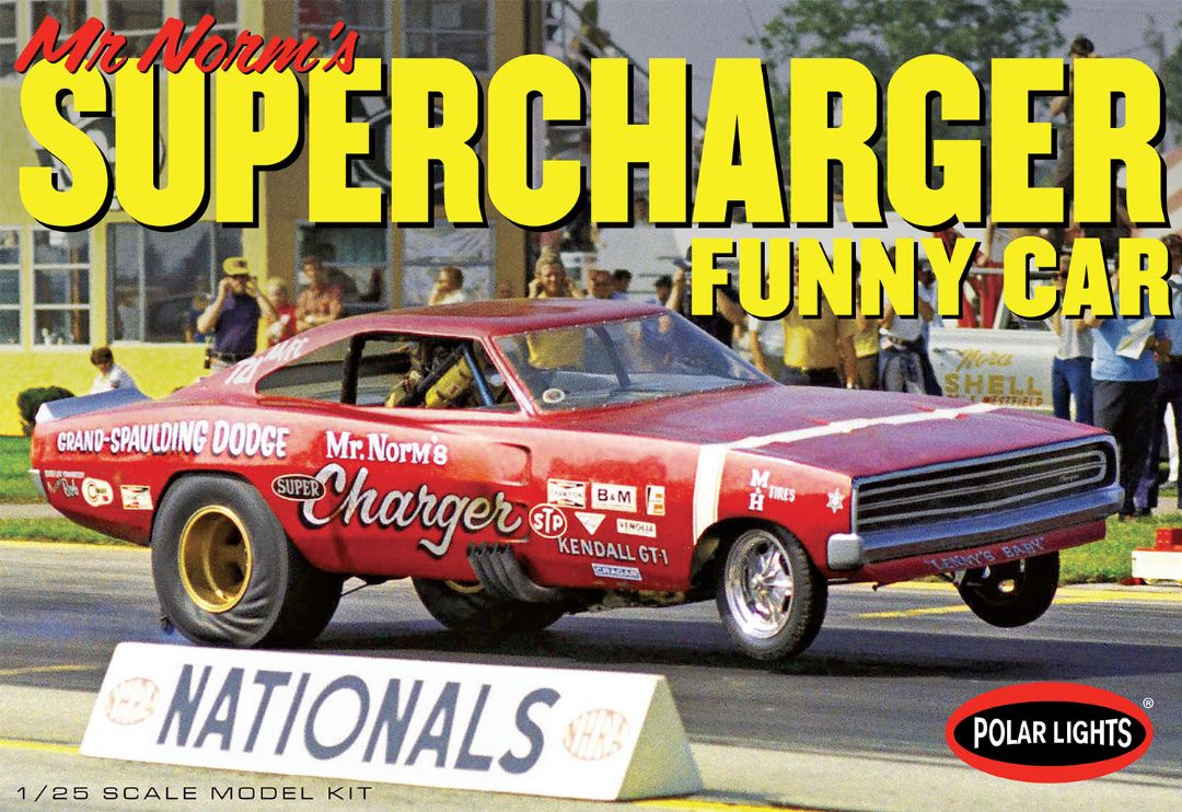 Polar Lights 1969 Dodge Charger Funny Car Mr. Norm 1/25 Model