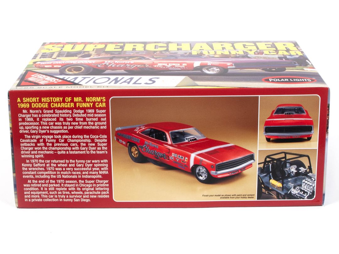 Polar Lights 1969 Dodge Charger Funny Car Mr. Norm 1/25 Model