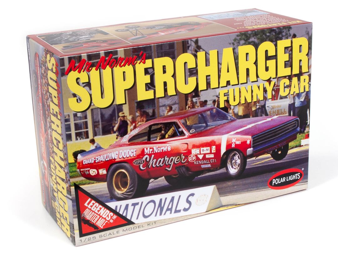 Polar Lights 1969 Dodge Charger Funny Car Mr. Norm 1/25 Model - Click Image to Close