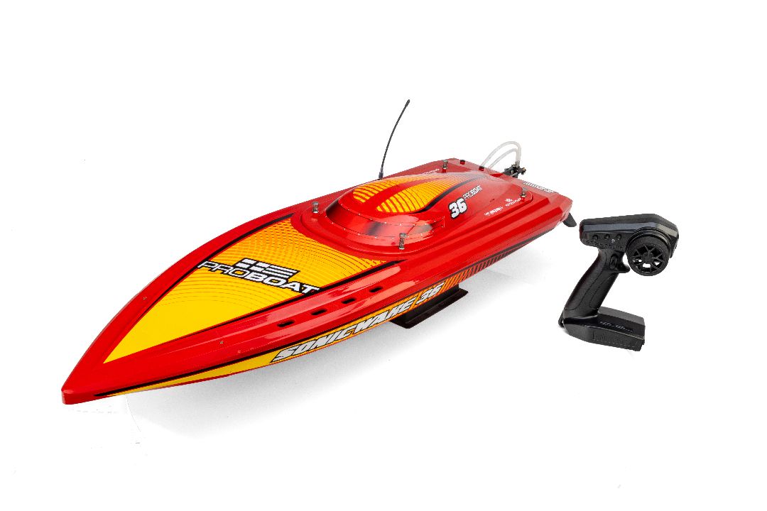 Pro Boat Sonicwake 36" V3, Self-Righting V-Hull RTR - Red