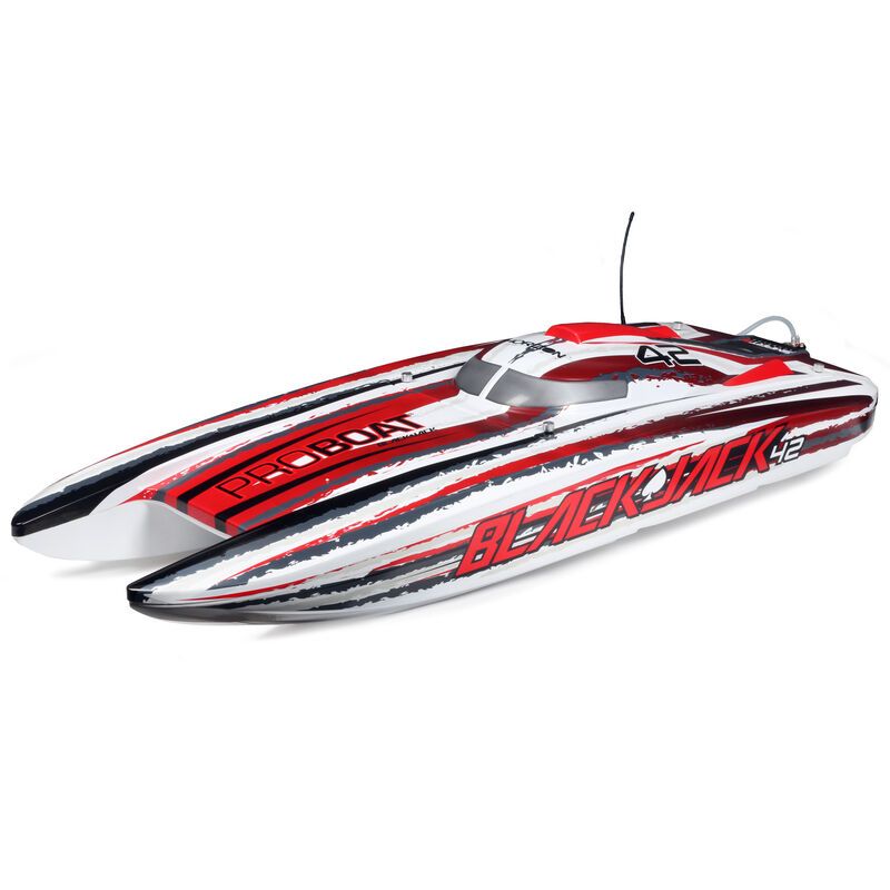 Pro Boat Blackjack 42-inch Brushless 8S Cat RTR - White/Red