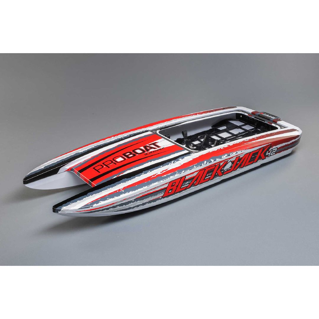 Pro Boat Hull with Inserts, White: 42-inch Blackjack