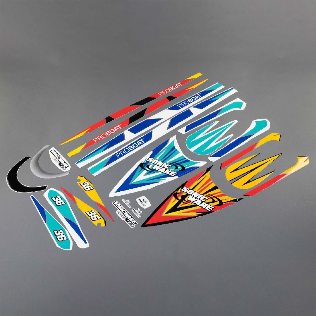 Pro Boat Decal Set, T1/T2: Sonicwake 36 V2 Pro Boat Decal Set, T1/T2: Sonicwake 36 V2