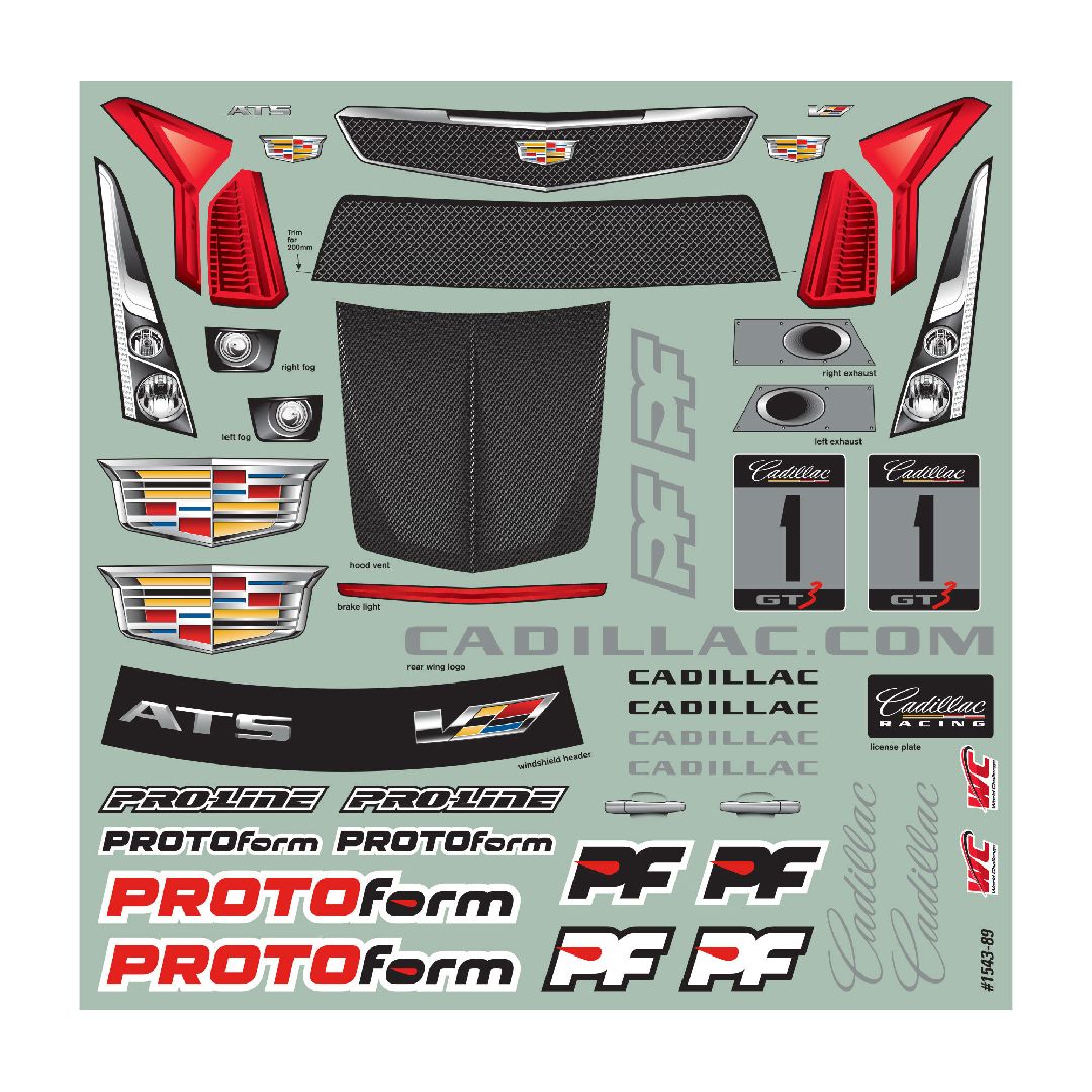 Protoform Cadillac ATS-V.R Clear Body, 190mm