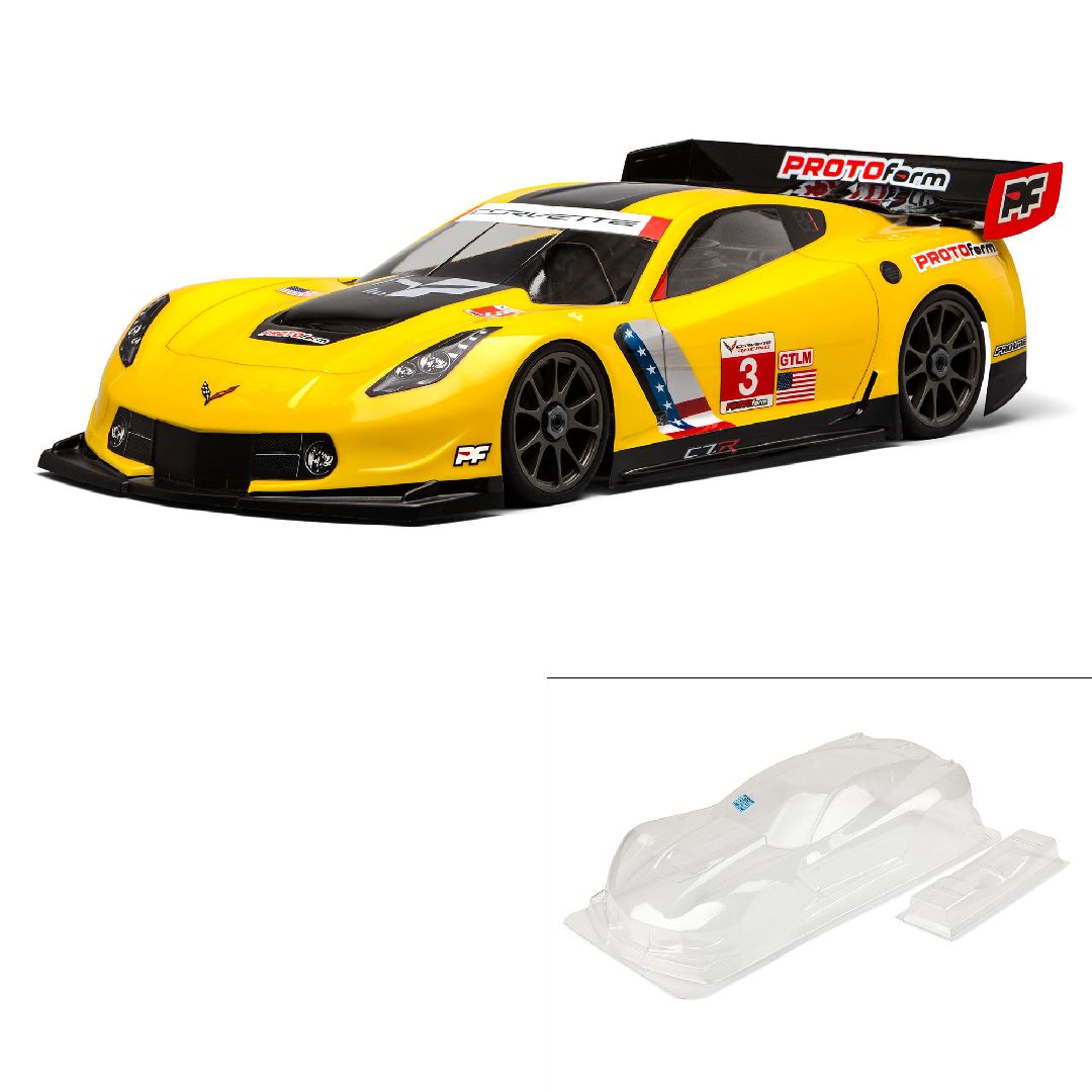 Protoform 1/8 Chevrolet Corvette C7.R Clear Body:GT,Long WB