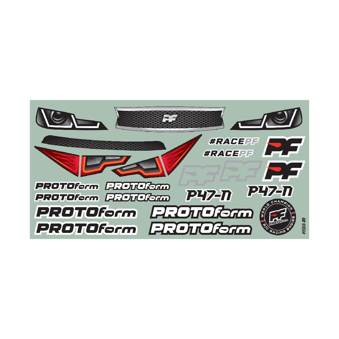 Protoform P47 Light Weight Clear Body :200mm