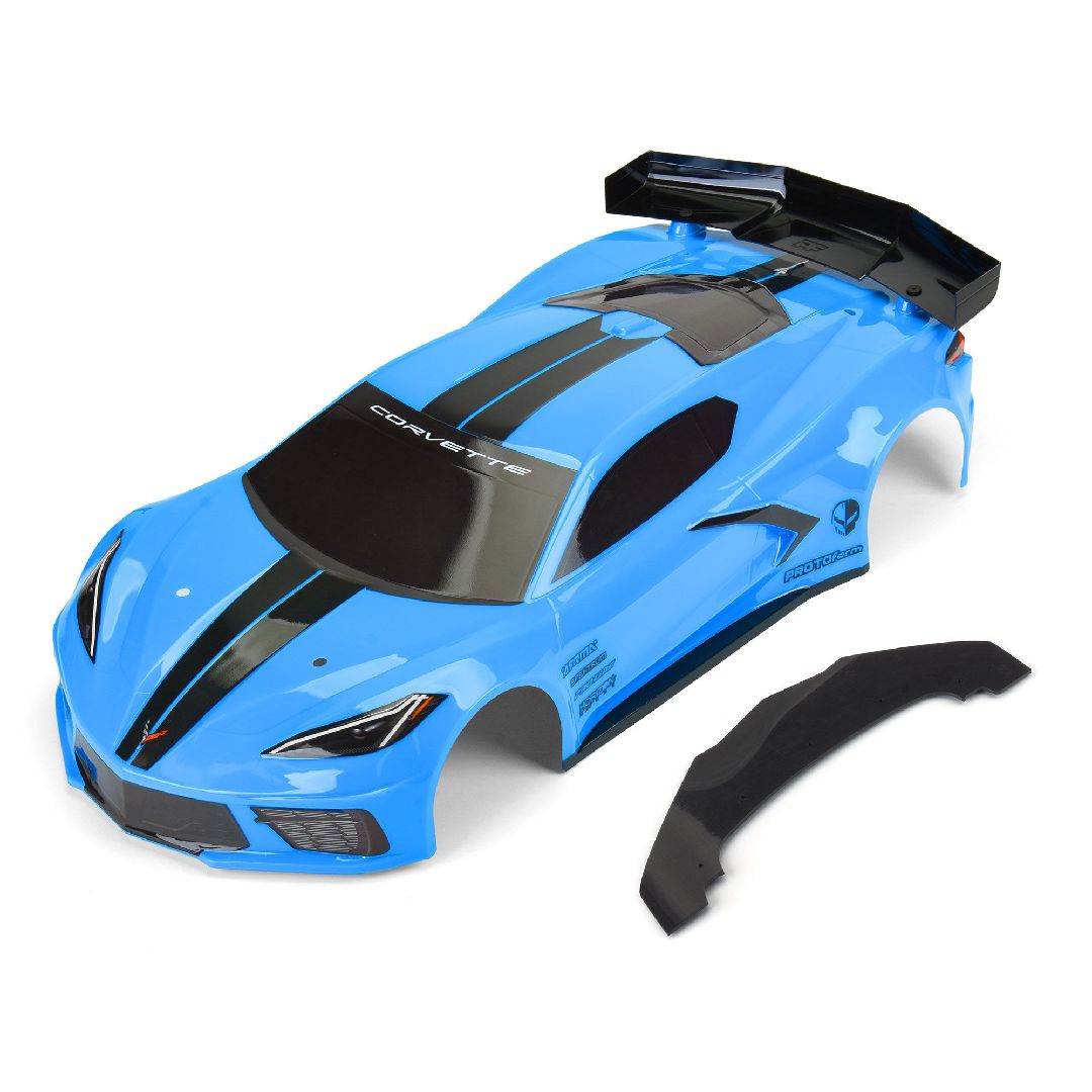 Protoform 1/7 Chevy Corvette C8 Painted Body (Blue): Felony