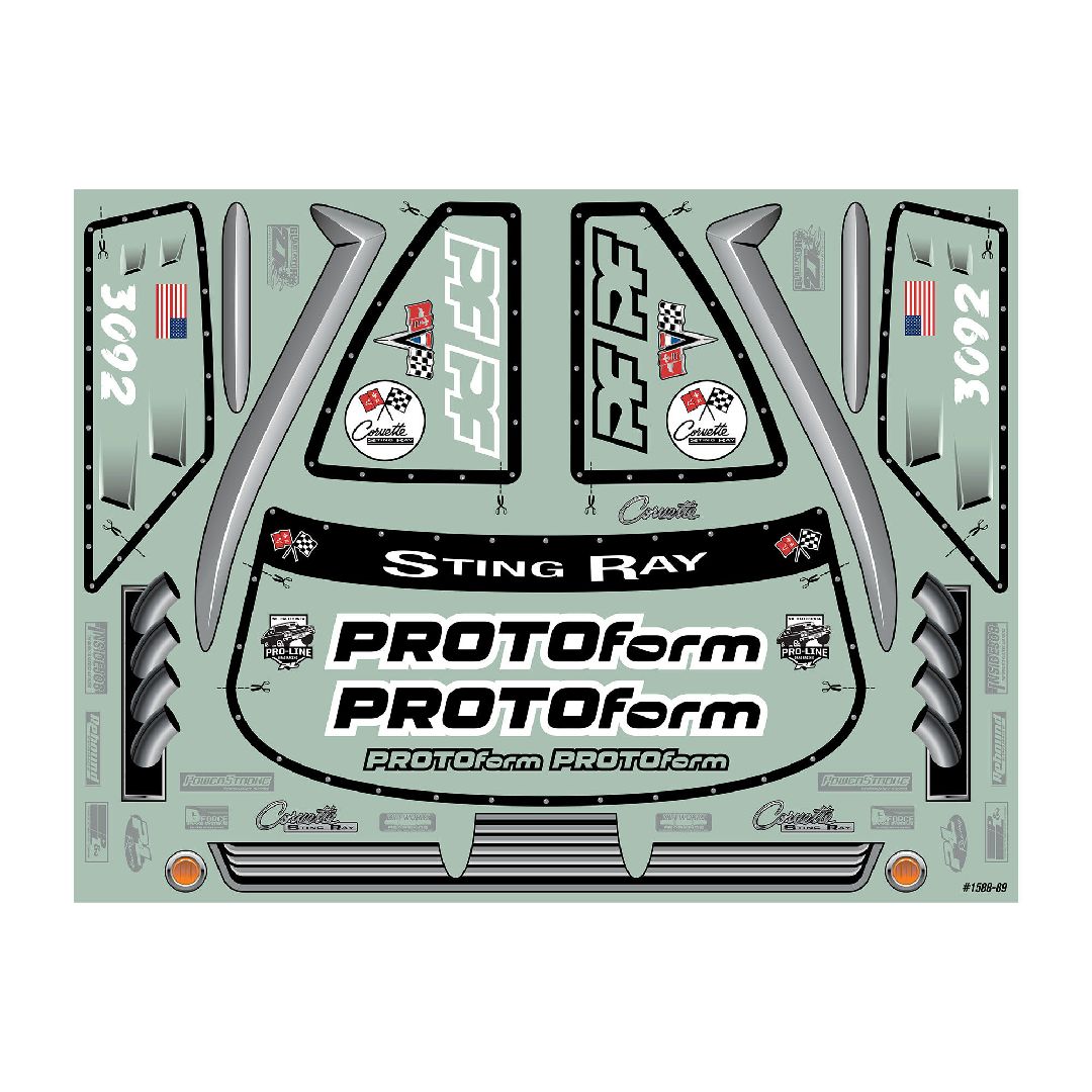 Protoform 1/10 '63 Chvy Stingray Pro Mod Clr Bdy: SC Drg Crs