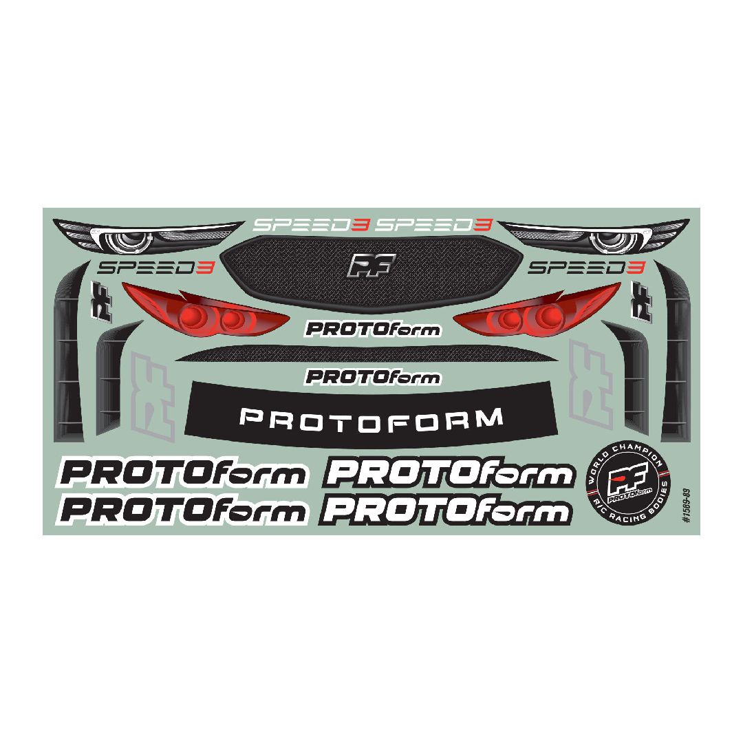 Protoform 1/10 Speed3 Clear Body for 190mm FWD TC