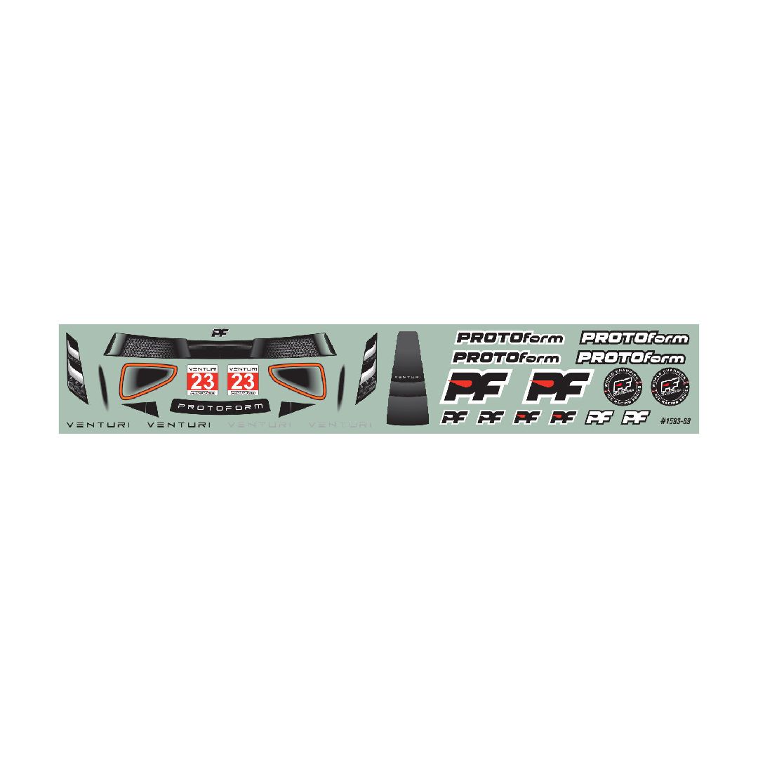 Protoform 1/28 Venturi GT Light Weight Clear Body: Mini-Z