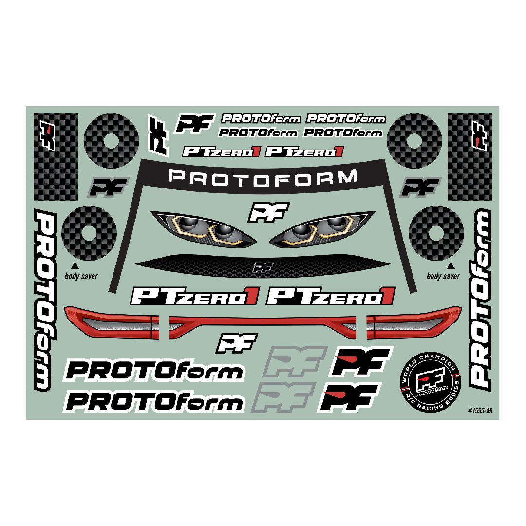 Protoform PTzero1 Light Weight (0.65mm) Clear Body for 190mm TC