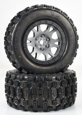 Pro-Line LE Badlands MX43 Pro-Loc on 24mm Gray/Blk Impulse (2)