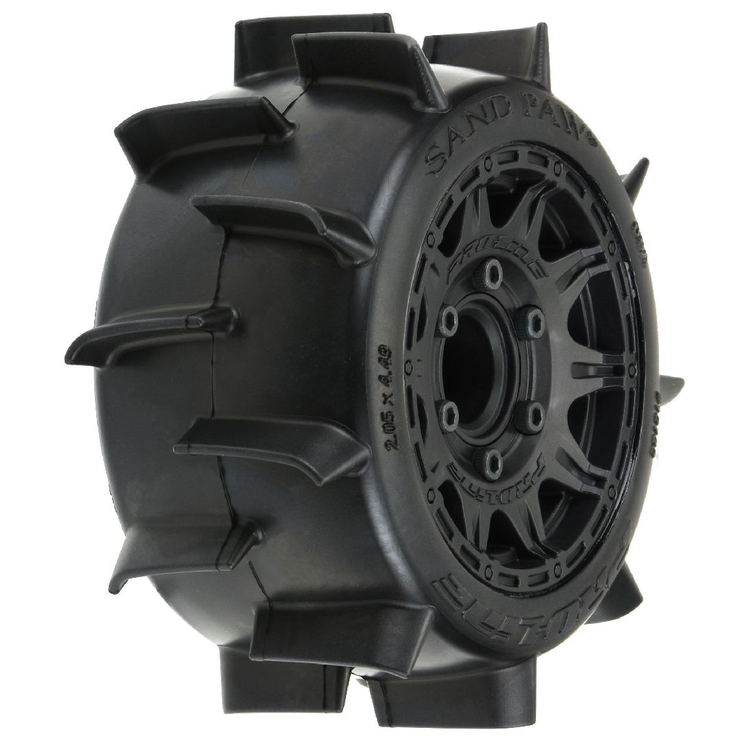 Pro-Line Sand Paw LP 2.8" Tires on Black Rem Hex Wheels (2)