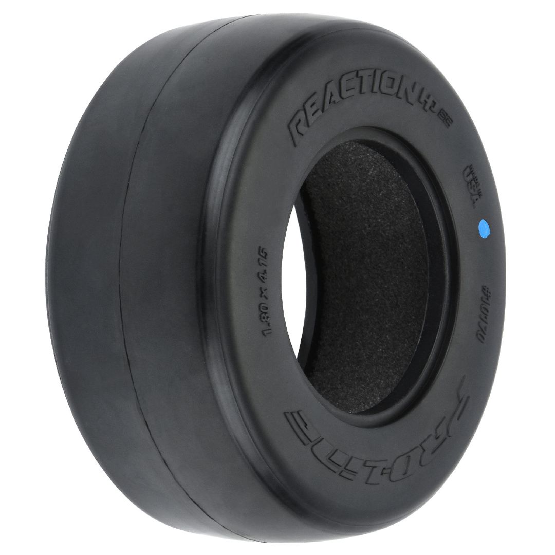 Pro-Line Reaction Ultra Blue Drag Racing BELTED Tires (2)