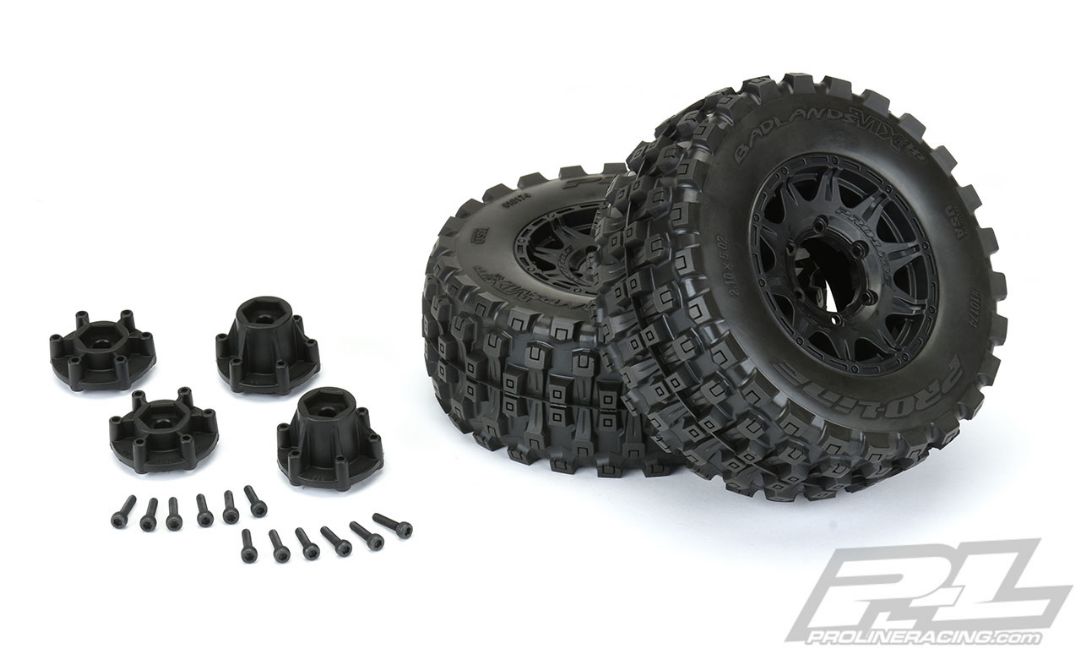 Pro-Line Badlands MX28 HP 2.8" All Terrain BELTED Tires Mounted