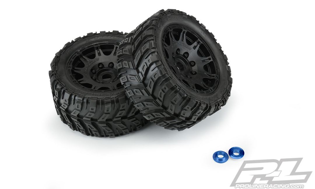 Pro-Line Masher X HP BELTED MTD Raid Blk 24mm F/R - Click Image to Close