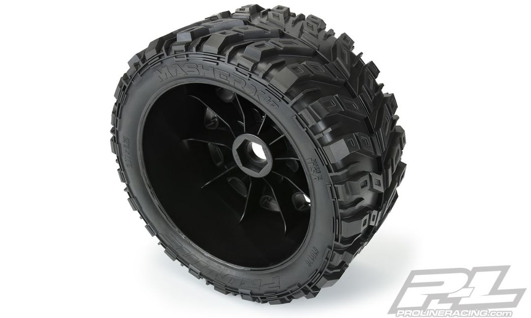 Pro-Line Masher X HP BELTED MTD Raid Blk 24mm F/R - Click Image to Close