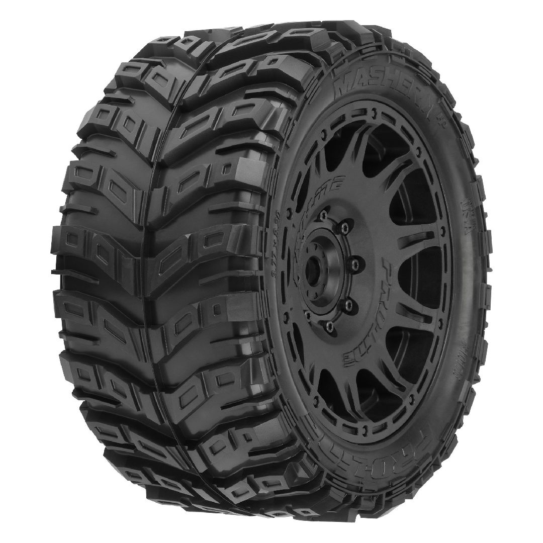 Pro-Line Masher BELTED 5.7" Tires on Rem 24mm Hex Wheels (2)