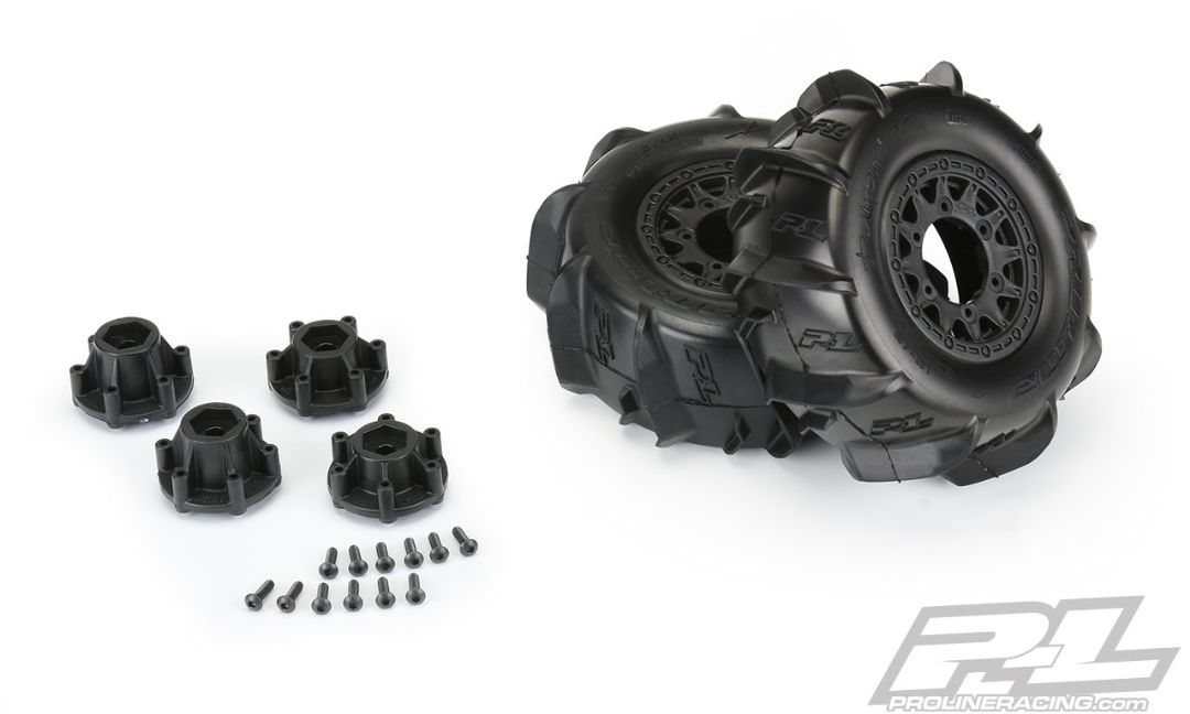 Pro-Line Dumont Paddle SC 2.2"/3.0" Tires Mtd Raid Blk Whls (2)