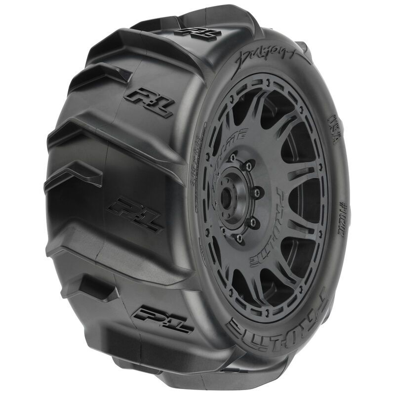 Pro-Line 1/6 Dumont Sand/Snow F/R 5.7" Tires Mounted Black (2)