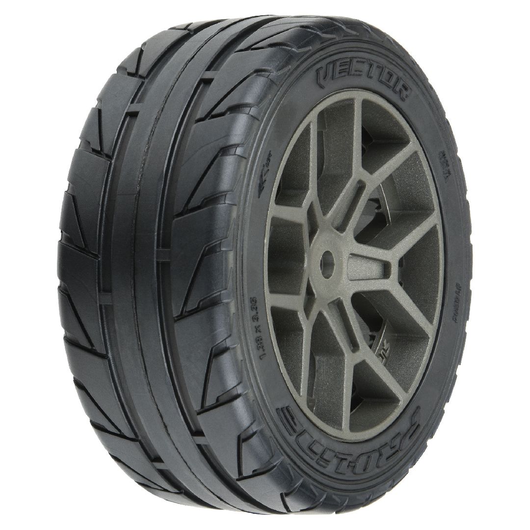 Pro-Line Victory 2.4" (Soft) Belted Tires on Gray Wheels (2)