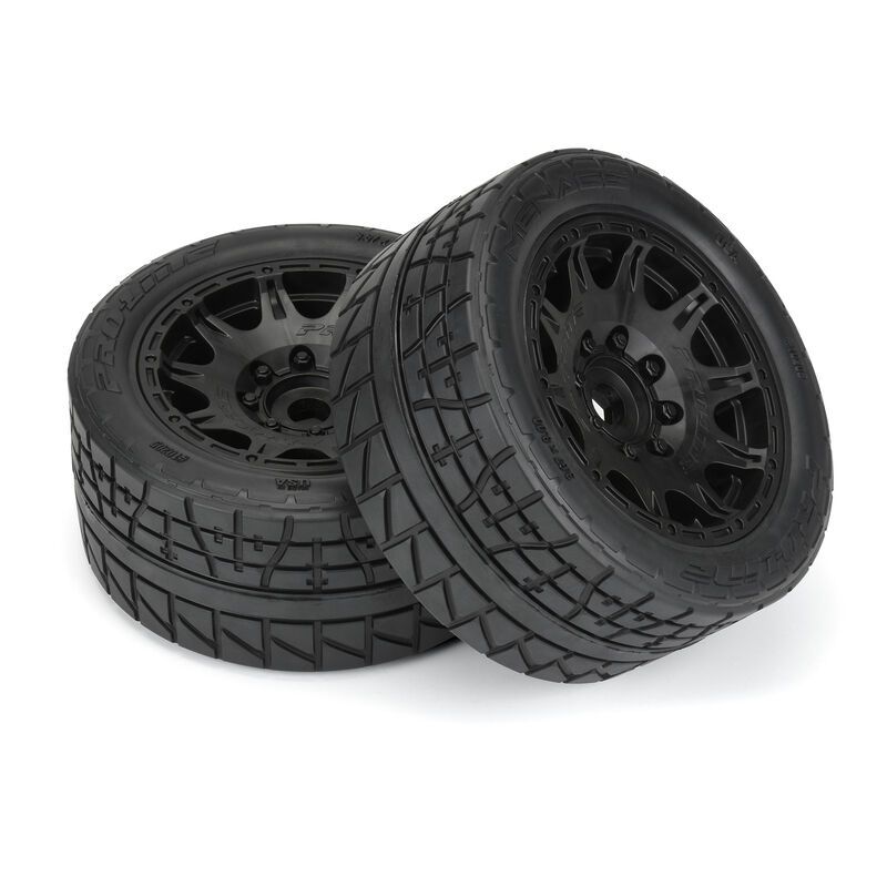 Pro-Line Menace HP Street BELTED Tires on Raid 5.7" Wheels (2)