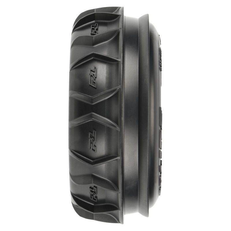 Pro-Line Dumont SCT Front Tires Mounted on Raid Black Wheels (2) - Click Image to Close