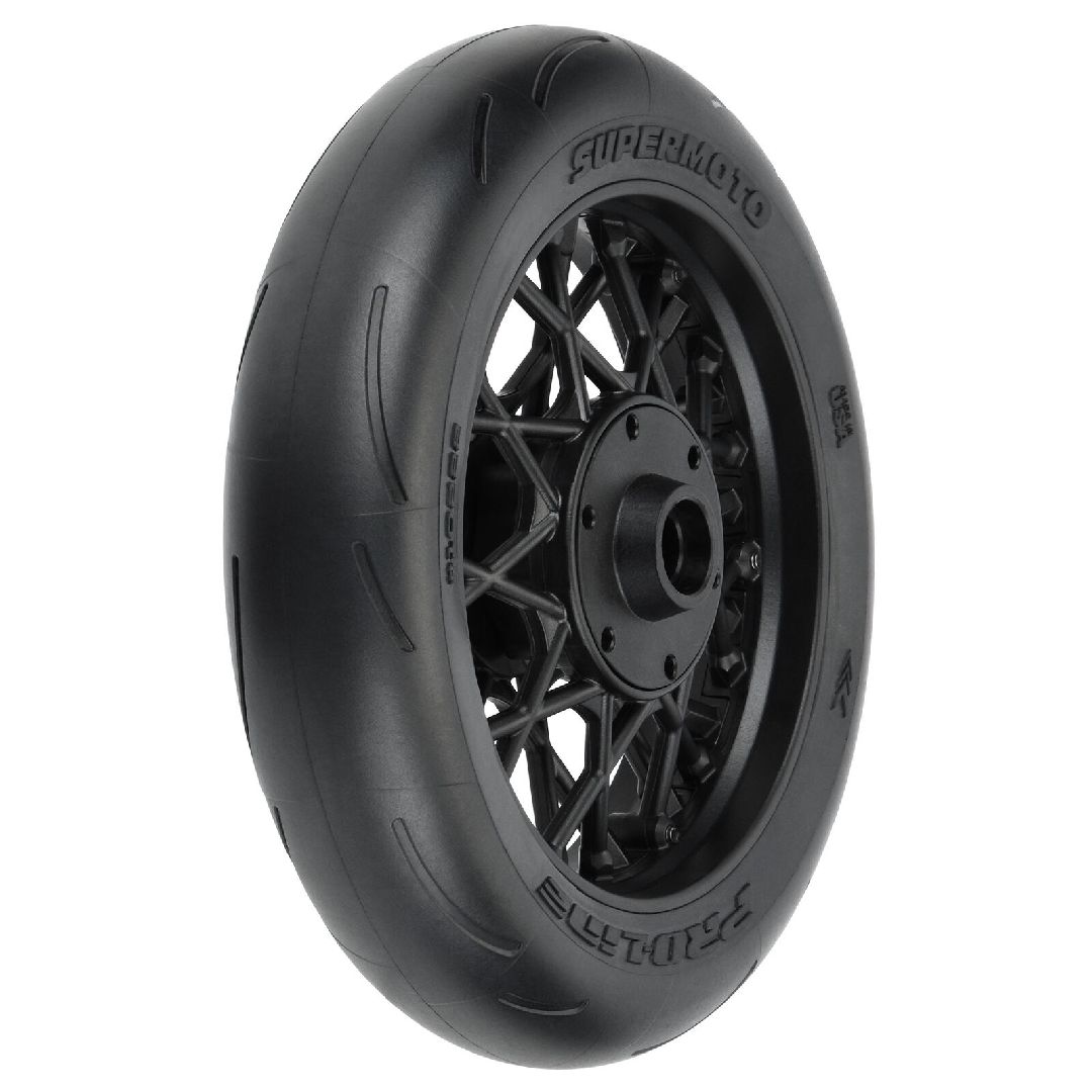 Pro-Line Racing 1/4 Supermoto S3 Motorcycle Front Tire MTD Black (1): PROMOTO-MX