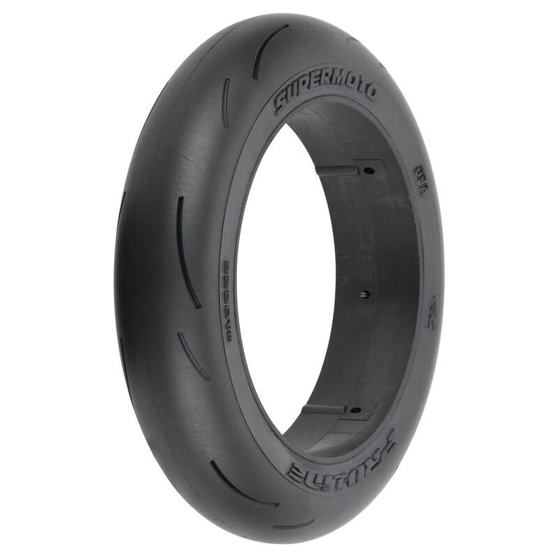 Pro-Line Supermoto Front Tire on Sleeve, Pro-Spec Alum Whl