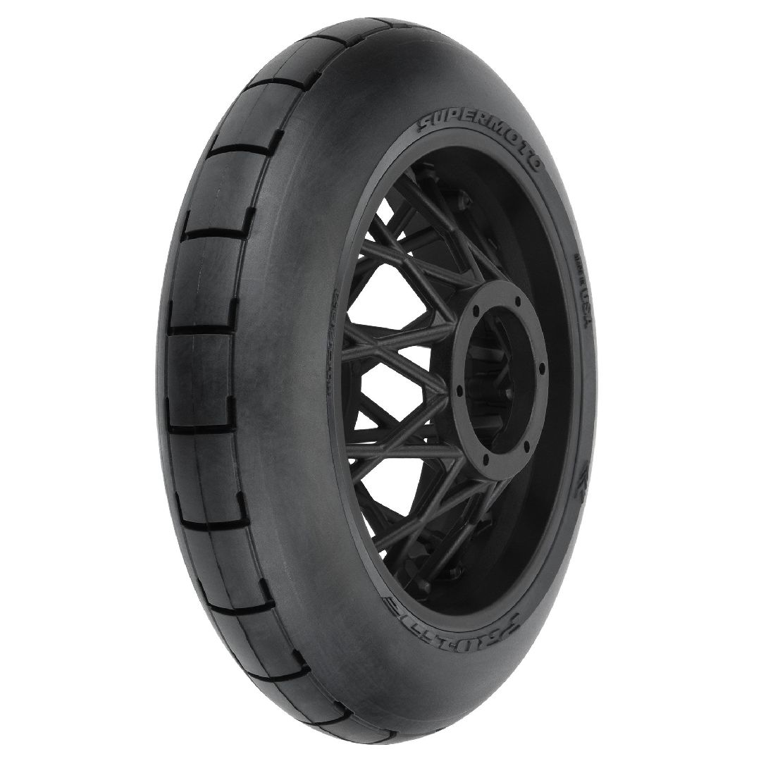 Pro-Line 1/4 Supermoto Tire Rear MTD Black Wheel: PM-MX