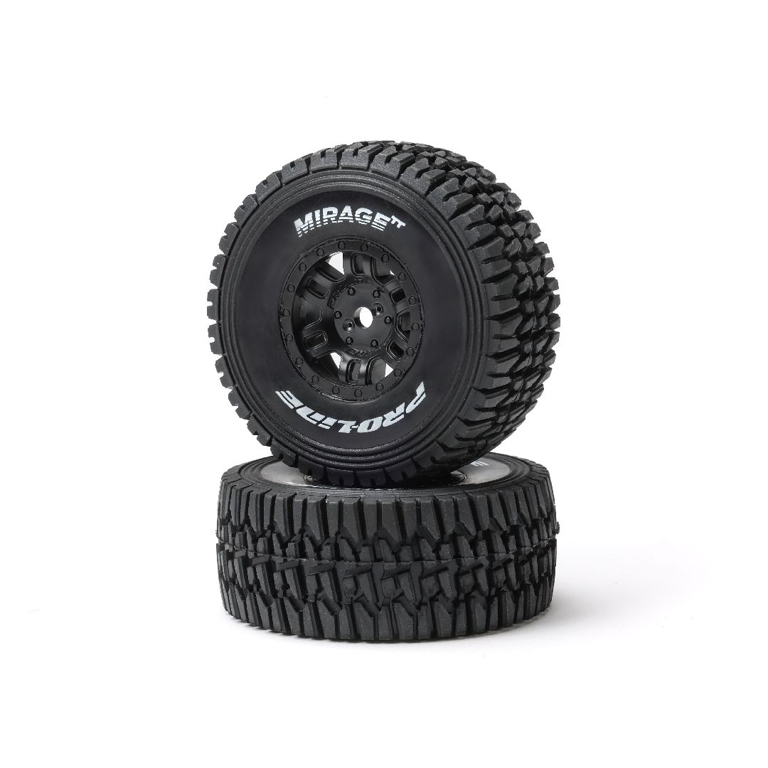 Pro-Line Mirage TT F/R Tires Mtd 12mm Hex Black Split Six (4)
