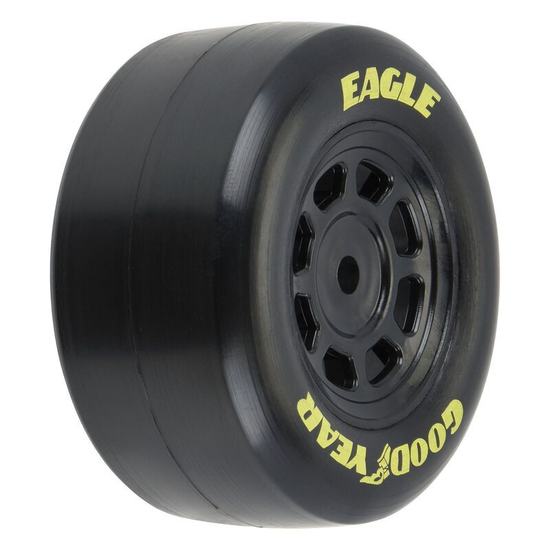 Pro-Line Goodyear Eagle MTD Steel Whls Black for Losi NASCAR