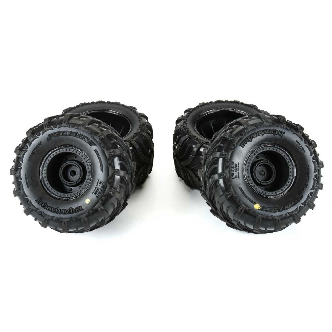Pro-Line Dreadnaught Mounted Black Wheel F/R (4) for Arrma