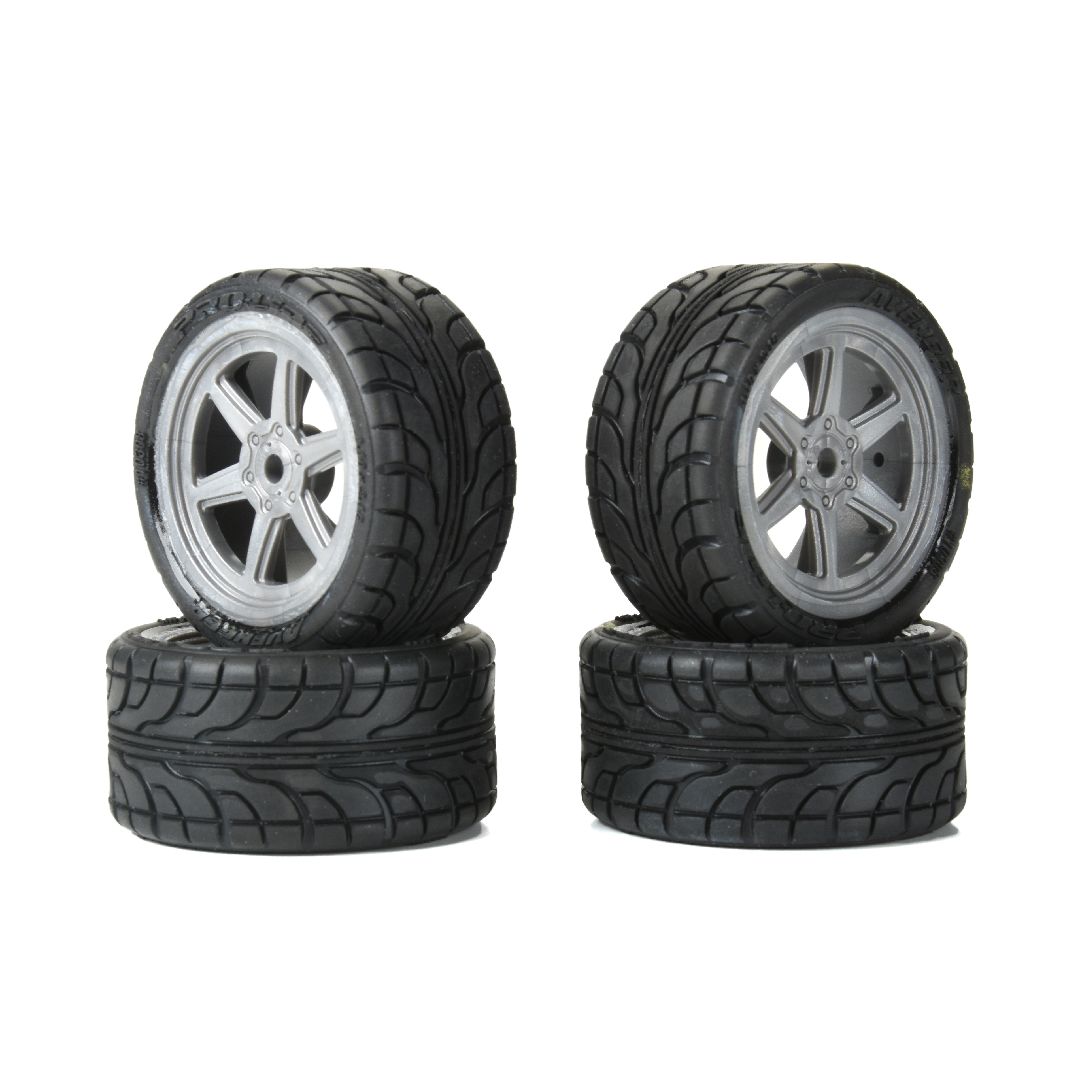 Pro-Line Avenger F/R Street Tire Mounted on Overdrive Gray