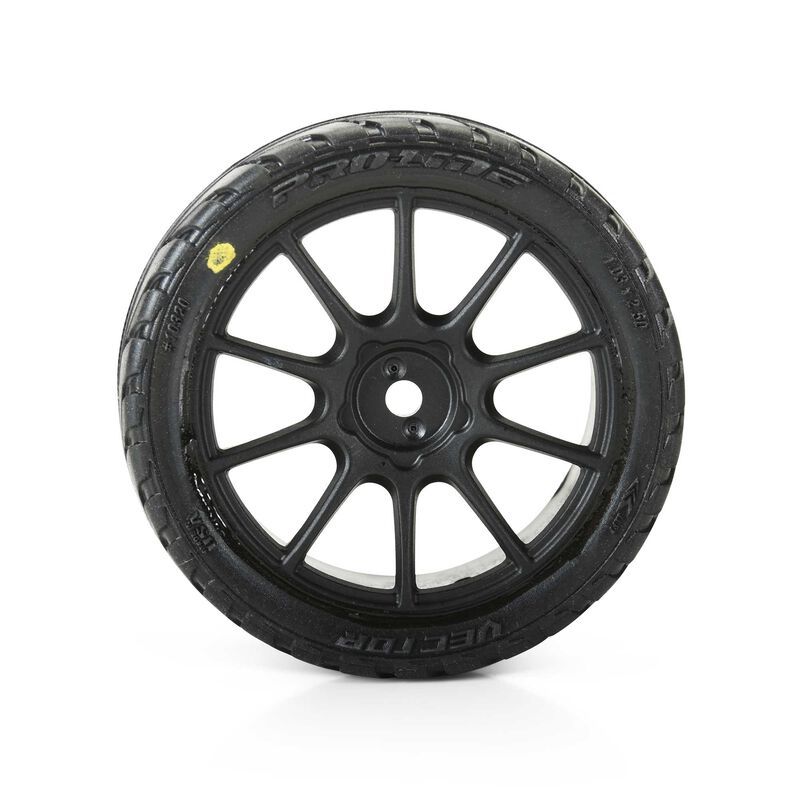 Pro-Line Vector Tire MTD 12mm Black Mach 10 Wheel (4) [PRO1032010] : Hi ...