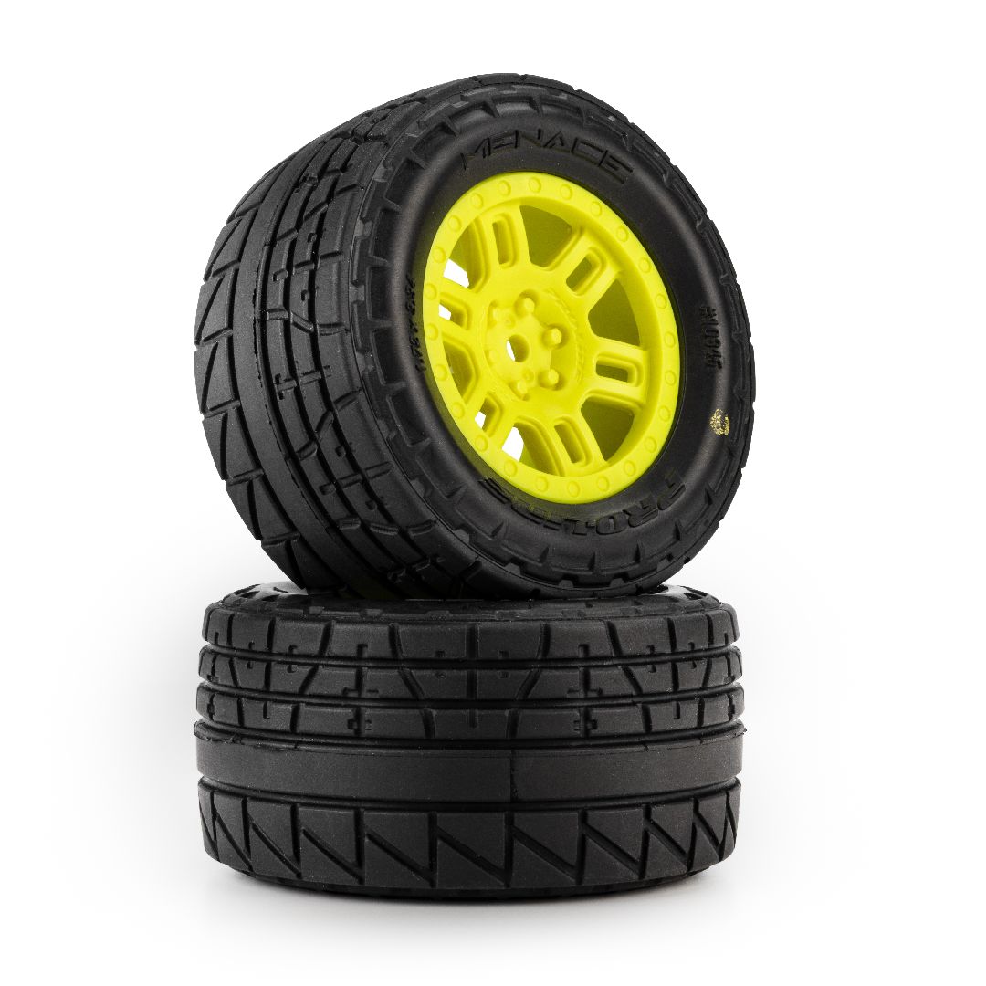 Pro-Line Menace Street Tires MTD Split Six MINI KRATON Yellow