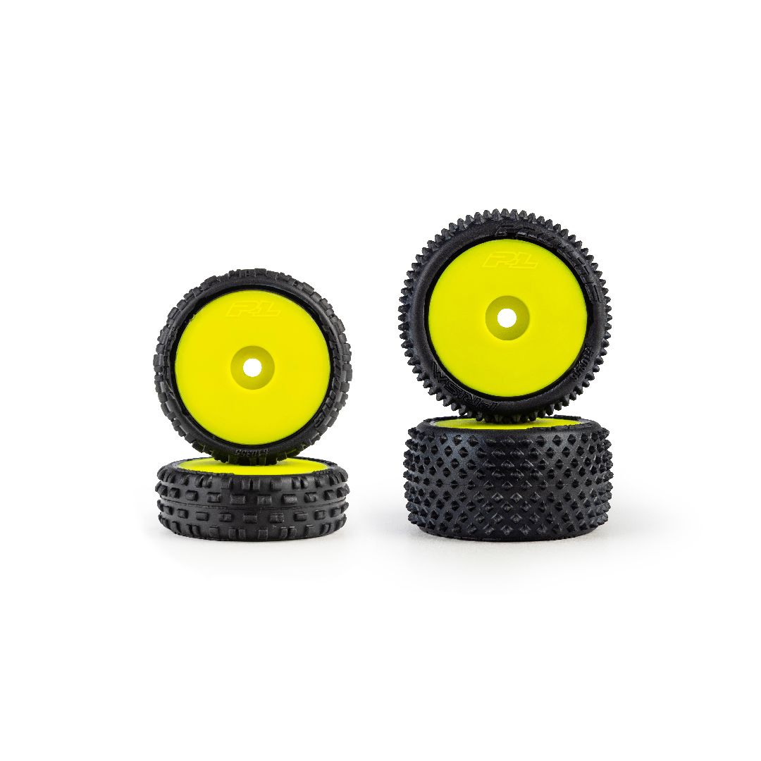 Pro-Line Wedge Front/Prism Rear Tires MTD Losi Micro-B Yellow