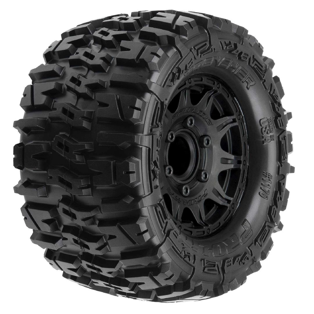 Pro-Line Trencher 2.8" Tires on Black Removable Hex Wheels (2)