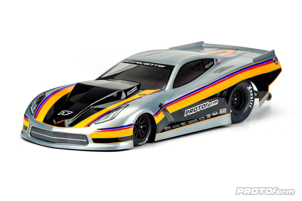 Pro-Line Chevrolet Corvette C7 Pro-Mod Clear Body for Slash 2wd Drag Car