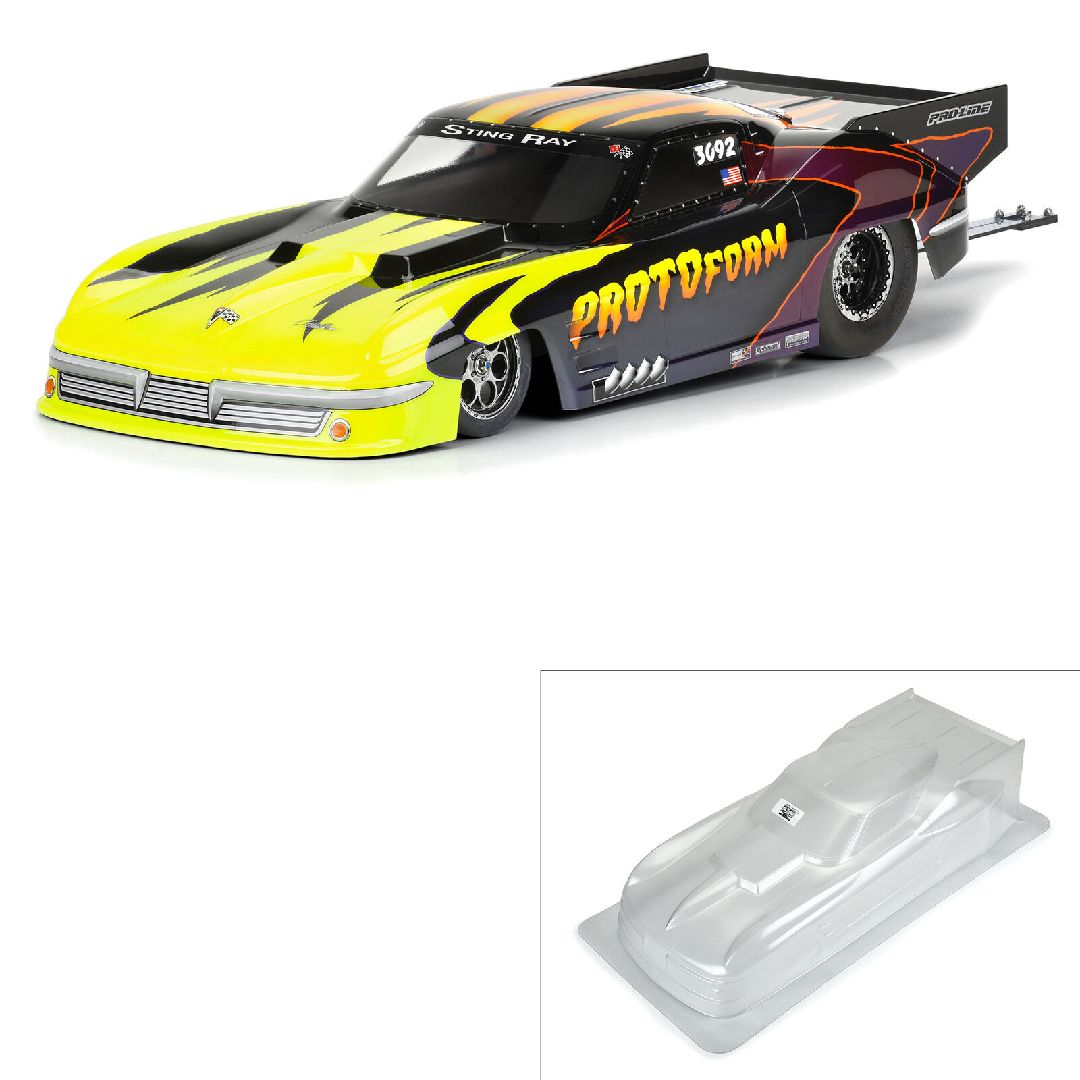 Pro-Line 1/10 1963 Chevy Stingray Pro Mod Clear Body SC Drag Car