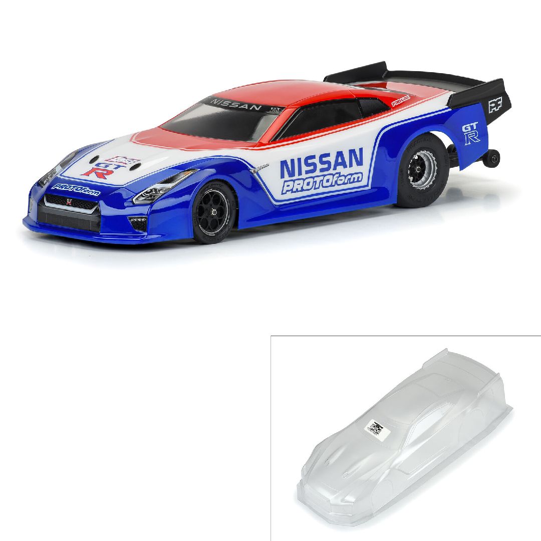 ProLine Nissan GT-RTM R35 Pro Mod Clear Body for Losi Mini No Prep Drag Car