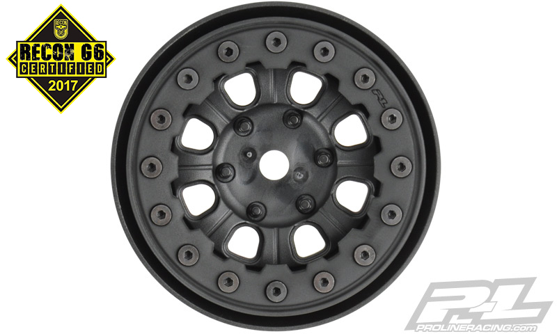 Pro-Line Denali 1.9 Blk Bead-Loc 8 Spoke Fr R Wheel:Crawler