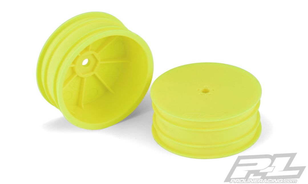 Pro-Line Velocity 2.2" Hex Front Yellow Wheels (2) - TLR 22 5.0