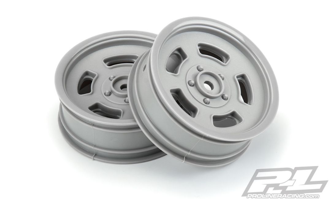 Pro-Line Slot Mag Drag Spec 2.2" Stone Gray Front Wheels - Click Image to Close
