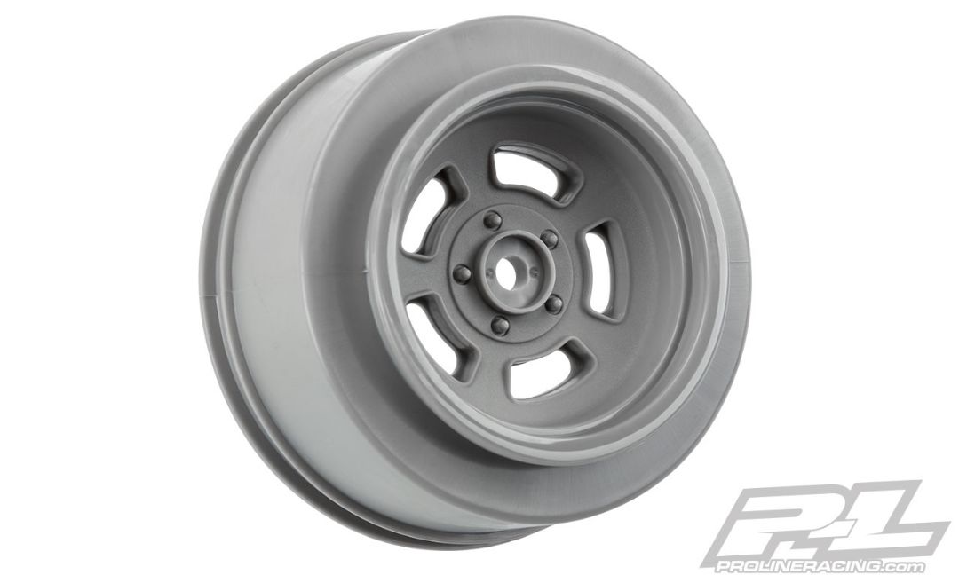 Pro-Line Slot Mag Drag Spec 2.2" Stone Gray Rear Wheels - Click Image to Close