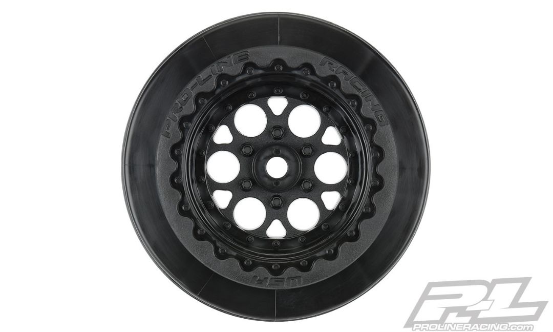 Pro-Line Showtime+ Wide SC / Standard SC 2.2"/3.0" Black Wheels - Click Image to Close