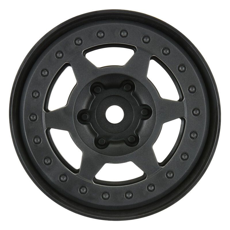 Pro-Line Holcomb 1.9" Black Plastic Internal Bead-Loc Wheels (2)